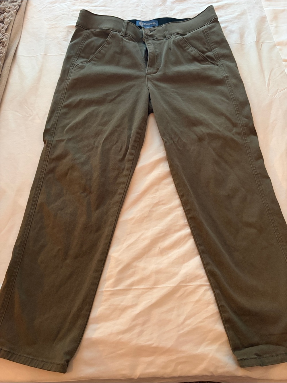 Democracy Olive ankle, cut jeans